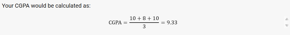 CGPA to percentage calculator